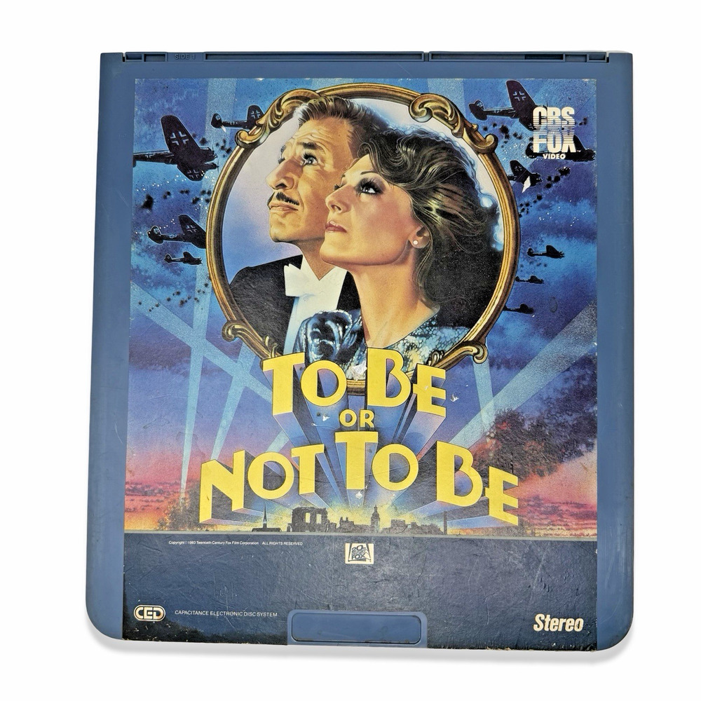 Vintage CED Videodisc To Be or Not To Be 1983 CBS FOX Video Disc Untested